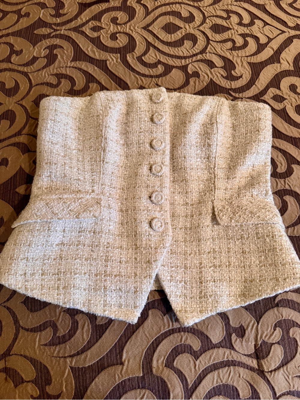 White House Black Market Black & Cream Tweed Bustier Duo - Picture 6 of 11